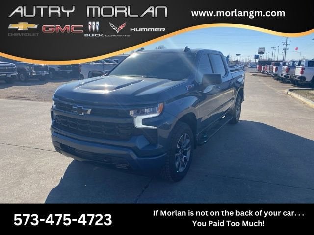 2024 Chevrolet Silverado 1500 RST in Lakeshore Blue Metallic — front three-quarter view