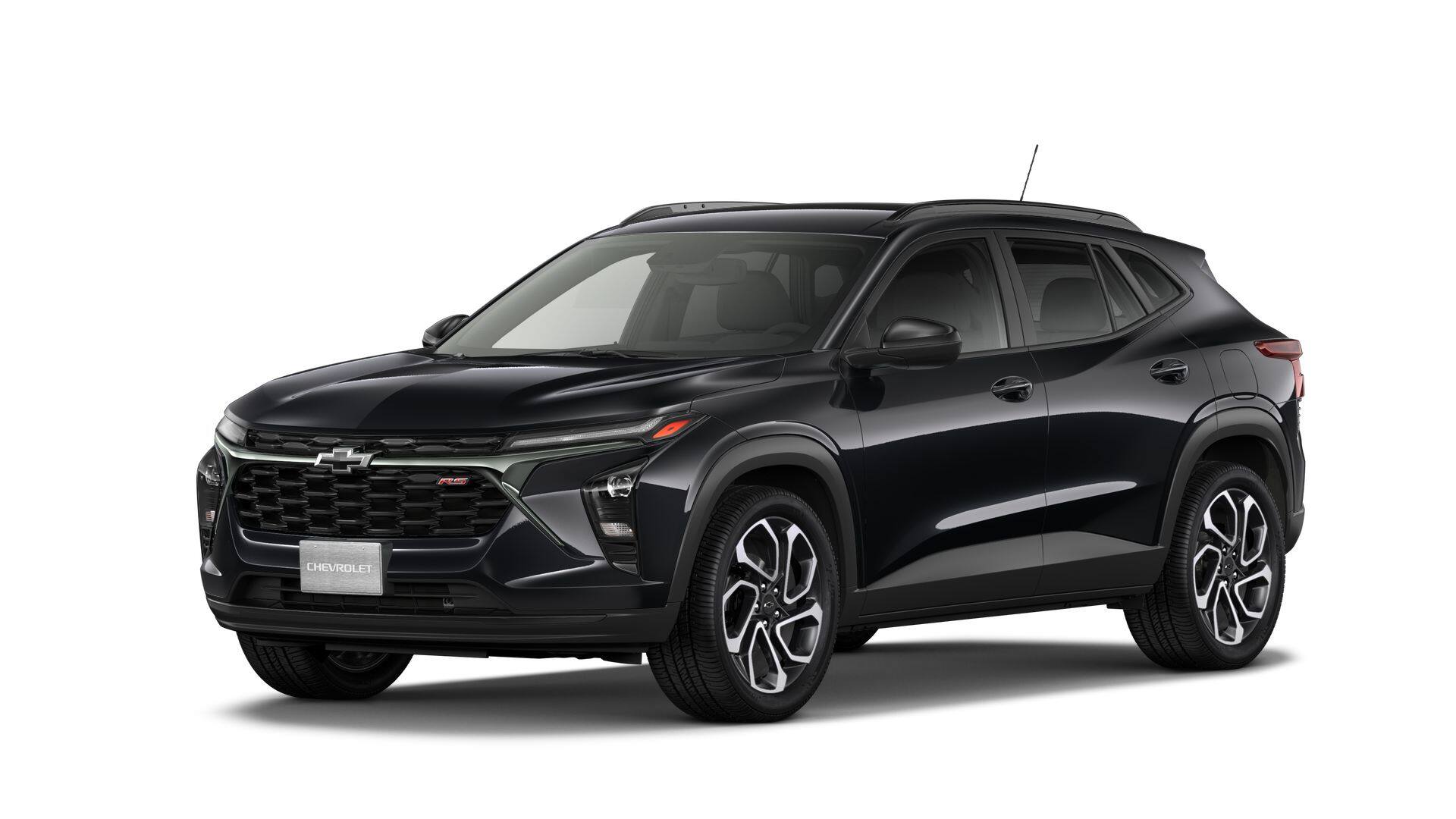 2026 Chevrolet Trax 2RS in Mosaic Black Metallic — front three-quarter view